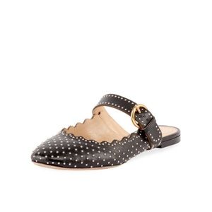 Chloe Mary Jane Studded Slip On Mules | 38